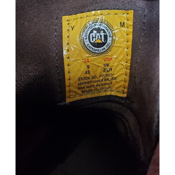 CATERPILLAR Boots Men's 10 ORSON Red Leather Lace Up Heritage Farm Duty Rustic - Picture 6 of 13